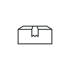 Poster - packaging cardboard box icon template color editable. box symbol vector sign isolated on white background illustration for graphic and web design.