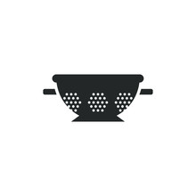 Colander Icon Template Color Editable. Colander Symbol Vector Sign Isolated On White Background Illustration For Graphic And Web Design.
