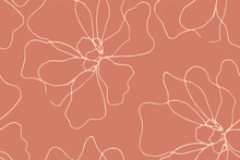 Floral Seamless Pattern With Blossom Flowers