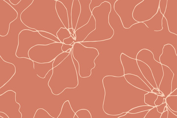 floral seamless pattern with blossom flowers
