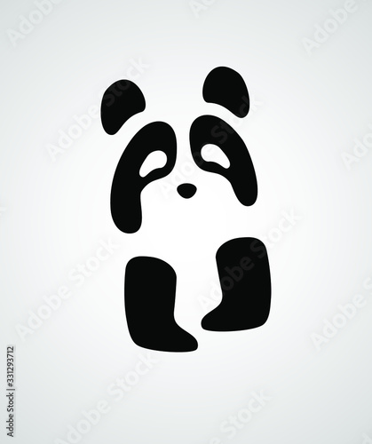Dekoracja na wymiar  sylwetka-mis-panda-logo-szablon-wektor-projektu