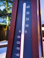 Wall Mural - Temperature meter in Santa Claus Village Lapland