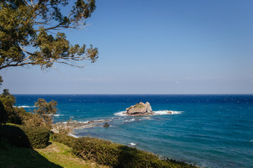 Beautiful landscape of  sea in Akamas Nature Reserve Park, Cyprus