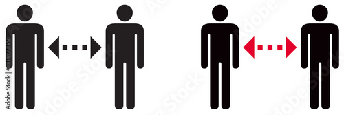 DISTANCE SOCIALE ENTRE 2 PERSONNES Poster Mural XXL