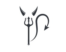 Devil Horns Logo Icon Vector Illustration Design