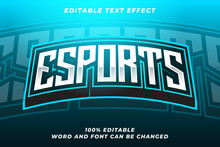Esport Text Style Effect Premium Vector