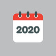Vector icon calendar year 2020, day of the year