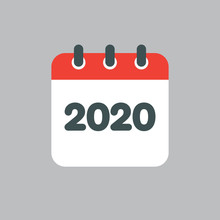 Vector icon calendar year 2020, day of the year