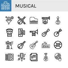 Poster - musical icon set