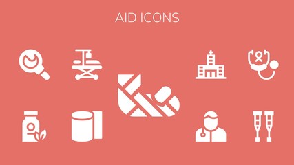 Wall Mural - aid icon set