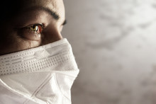 Women With Safety Mask From Coronavirus. Covid 19 Alpha, Beta, Gamma, Delta, Lambda, Mu, Omicron Variants Outbreak Around The World