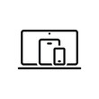 © WEBTECHOPS - Black line icon for device