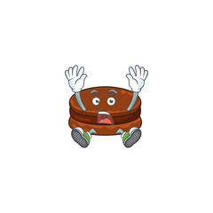 Sticker - A stunning chocolate alfajor cartoon character with happy face