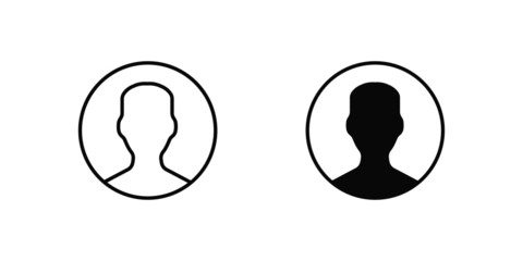 Leinwandbilder - user, profile, avatar vector icons set