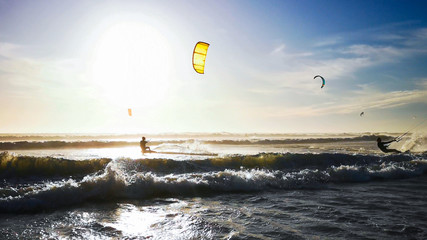 Wall Mural - Kite Surf Table Mountain Landscape Cape Town, South Africa