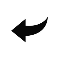 Poster - back arrow, previous vector isolated icon