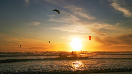 Wall Mural - Kite Surf Table Mountain Landscape Cape Town, South Africa