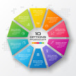 © GfxPapercut - Decagon for infographics,Diagram with 10 options,Vector template for presentation.