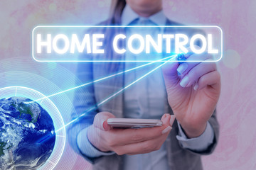 Poster - text sign showing home control. business photo text provides homeowners security comfort and energy 
