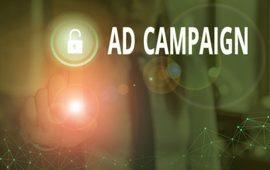 Poster - Handwriting text writing Ad Campaign. Conceptual photo an organized course of action to promote a product or service