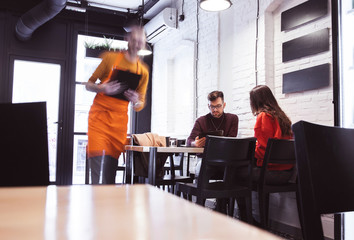 Waiter Takes Order From a young Couple