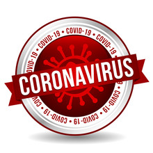 Coronavirus COVID-19 Stamp. Epidemic Badge.
