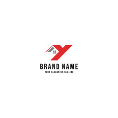 Wall Mural - letter Y home logo design vector