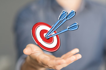 Poster - Marketing And Communication Success Concept dart.
