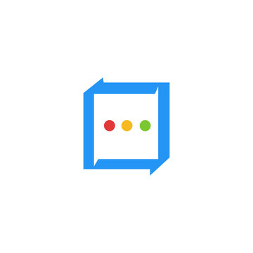 Chat Box Logo Design Inspiration. vector illustration.