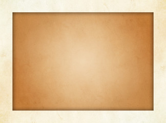 Wall Mural - Brown Parchment Background. Light Tan, Lightly Textured Frame. 