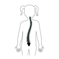 Sticker - Scoliosis flat vector illustration