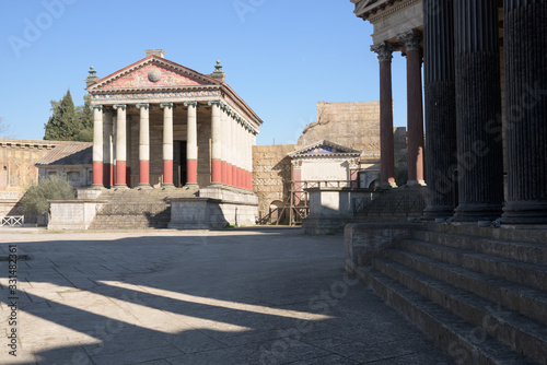 Fotomural Cinecitta studio filming sets in Rome, Italy