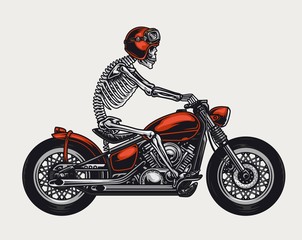 Sticker - Colorful motorcycle vintage concept