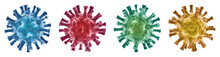 Virus Isolé Sur Fond Blanc - Virologie Et Microbiologie 3D - Coronavirus COVID-19 Concept