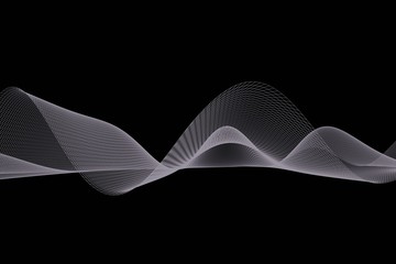 Poster - Abstract 3d mesh wave background. Futuristic technology style. Elegant background for business presentations.