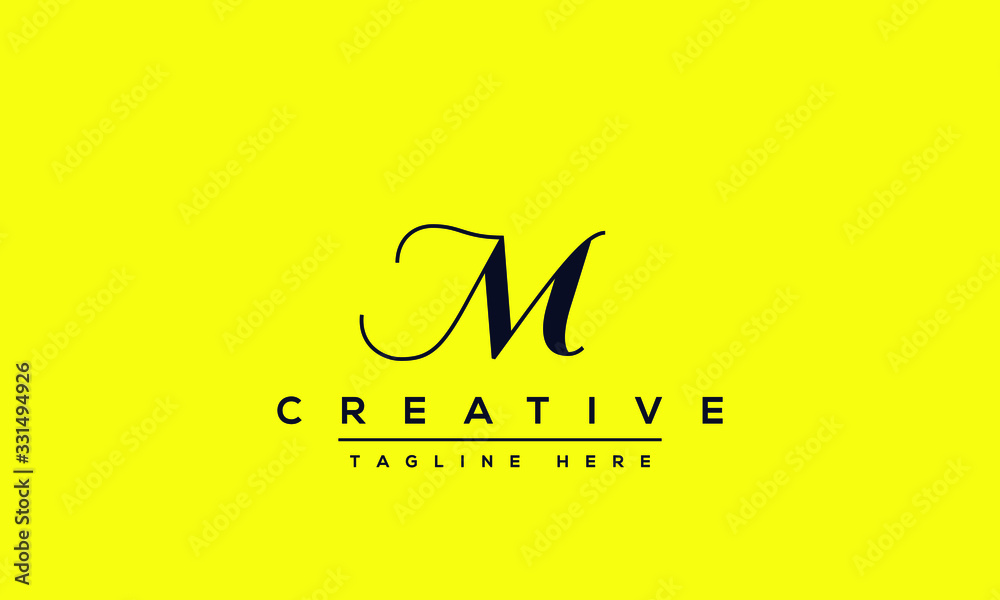 Unique modern creative elegant Letter M logo design or MM initials ...