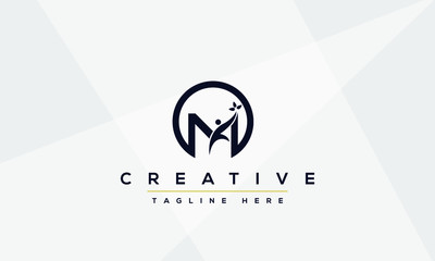 Aufkleber - Unique modern creative elegant Letter M logo design or MM initials vector monogram symbol.