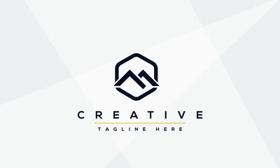 Aufkleber - Unique modern creative elegant Letter M logo design or MM initials vector monogram symbol.