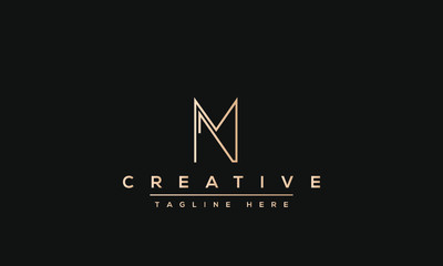 Unique modern creative elegant Letter M logo design or MM initials vector monogram symbol.