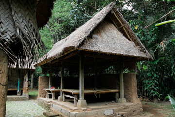 balinese old traditional wooden house