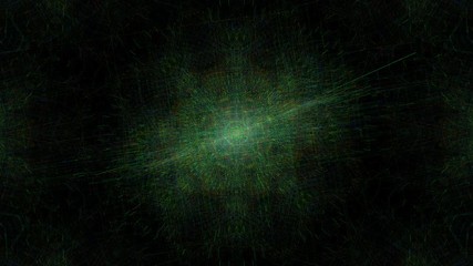 Wall Mural - abstract colorful green pattern slowly evolves on black background