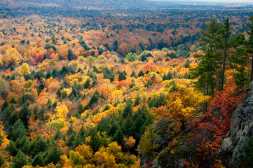 Wall Mural - View of the Carp River Valley from the Lake of the Clouds Scenic Overlook, Porcupine Mountains Wilderness State Park, Michigan.