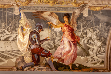 Wall Mural - The gift of an angel. Fresco