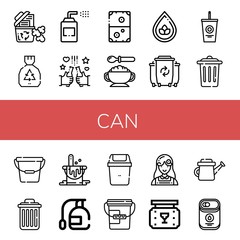 Sticker - Set of can icons