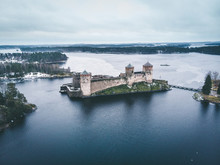 Olavinlinna Castle In The End Of Autumn