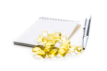 Omega 3 Pills. Fish Oil Supplement Capsules