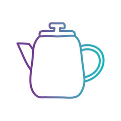 Wall Mural - tea or coffee kettle gradient style icon vector design