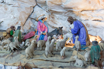 Wall Mural - the baby jesus in the manger, christmas tradition of the catholic religion