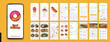 © GraphicPapa - UI, UX, GUI Mobile app design. Food Delivery, Search for Cafes and Restaurants, a selection of dishes. Delivery of Pizza, Sushi, Fast Food, Donuts. Tracking on a city map.