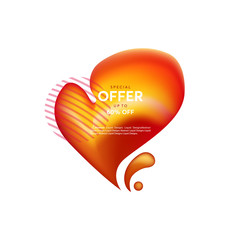 Wall Mural - abstract love liquid shape. fluid design, abstract modern graphic elements. dynamical colored forms 